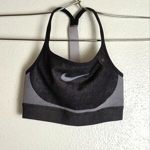 Nike Dry-Fit Swoosh Seamless Sport Bra Girl's Size XS Charcoal